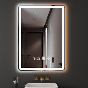 LED огледало за баня с нагревател touch 50х70 + Дисплей